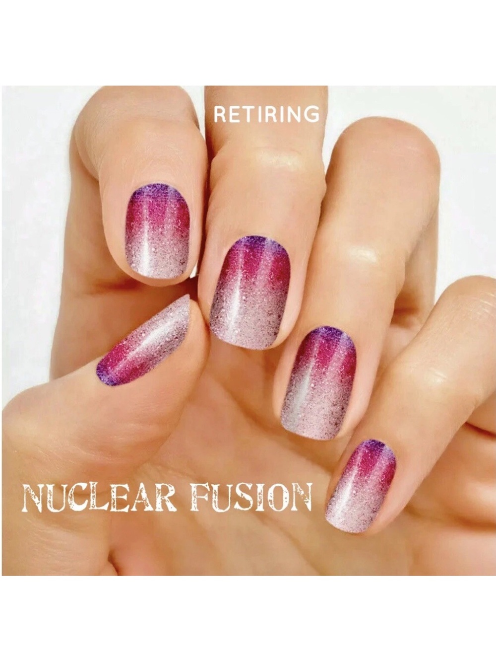 Color Street Nail Strips NUCLEAR FUCHSIAN, Pink/purple Ombré, RETIRED